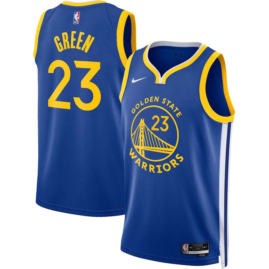 Men Golden State Warriors 23 Draymond Green Nike Royal 2022-23 Swingman NBA Jersey